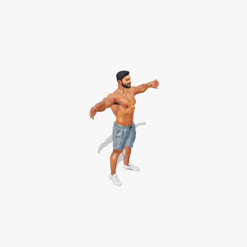 Athletic Male Character Model Pack  Realistic Anatomy